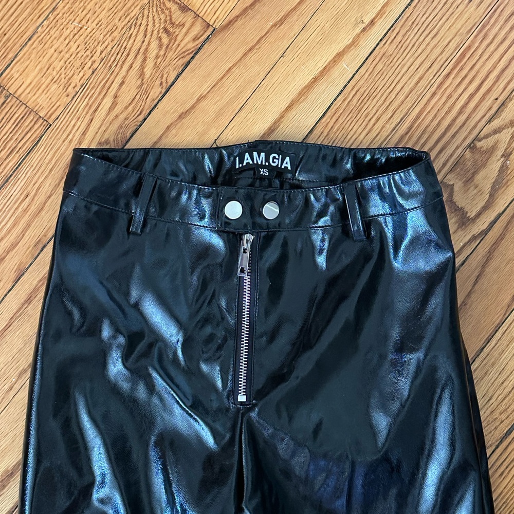 I.AM.GIA Black Faux Leather Pants
